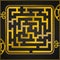 Maze or labyrinth as golden gear