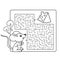 Maze or Labyrinth Game for Preschool Children. Puzzle.