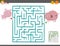 Maze leisure game with pigs