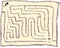 Maze number eight, very easy, pencil stroke style, vector graphic