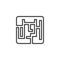 Maze outline icon