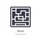 maze outline icon. isolated line vector illustration from people skills collection. editable thin stroke maze icon on white
