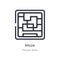 maze outline icon. isolated line vector illustration from people skills collection. editable thin stroke maze icon on white