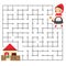 Maze puzzle. Help Red riding hood find home. Activity for toddlers. educational children game. Fairy tale theme worksheet