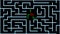 Maze With red text and green lines and possible Solution -EU