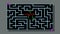 Maze With red text and green lines and possible Solution -STRATEGY