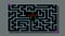 Maze With red text and green lines and possible Solution -TRADEMARK