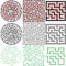 Maze Set of 3 puzzle variations with solutions