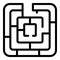 Maze solution icon, outline style