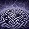 A Maze Surrounded by Giant Spider Webs by Generative AI