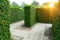 maze wall .Labyrinth maze garden