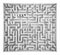 Maze on white background, 3d rendering illustration