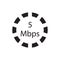 mbps speedometer icon vector