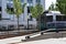 MBTA Green Line Surface-Level Trolley at Northeastern University in Boston