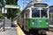 MBTA Green Line Surface-Level Trolley at Northeastern University in Boston