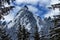 McClellan Butte Snow Mountain Peak Through Trees Snoqualme Pass