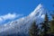 McClellan Butte Snowy Trees Snow Mountain Peak, Snoqualme Pass W