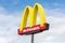 McDonald`s Exterior Golden Arches Sign and Trademark Logo