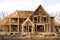 McMansion house in framing phase