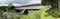 McVetty-McKenzie Covered Bridge panorama in Quebec, Canada
