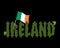 Mde in Ireland emblem. Irish flag sign. National tape.