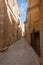 Mdina cobblestone medieval streets Malta. Mediterranean historic, touristic city