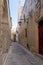 Mdina cobblestone medieval streets Malta. Mediterranean historic, touristic city