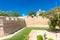 Mdina, Malta, 21 May 2022:  Walls of the fortified medina town center