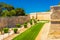 Mdina, Malta, 21 May 2022:  Walls of the fortified medina town center