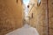 Mdina the old town with cobblestone streets, lanterns, peeled buildings, in Malta. Perfect destination for vacation and tourism.