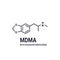 MDMA structural chemical formula on white background