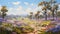 Meadow Of Australia: Serene Landscape Painting With Vibrant Colors
