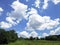 Meadow, Clouds and Sky