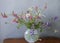 Meadow flowers in glass vase