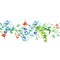 Meadow flowers seamless horizontal vector banner