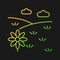 Meadow gradient vector icon for dark theme