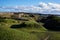 Meadow growing over old hiding places on the island of Suomenlinna