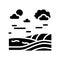 meadow land glyph icon vector illustration