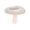 Meadow mushroom or agaricus campestris. Edible fungus. Natural product. Cooking ingredient. Flat vector icon