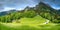 Meadow with road in Berchtesgaden National Park