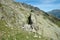 Meadow, rocks and stones nearby Chamonix in Alps in France