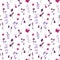 Meadow seamless pattern with a lot of spring and summer flowers