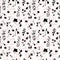 Meadow seamless pattern with a lot of spring and summer flowers