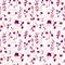 Meadow seamless pattern with a lot of spring and summer flowers