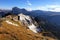 Meadow on Seceda plateau in Val Gardena, Italy, Europe