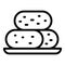 Meal croquette icon outline vector. Dutch potato