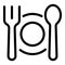 Meal icon, outline style