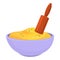 Meal mash potatoes icon, cartoon style