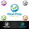 Meal Prep Healthy Food Logo for Restaurant, Cafe or Online Catering Delivery