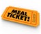 Meal Ticket Free Paying Service Support Winning Restauraunt Eating Dining